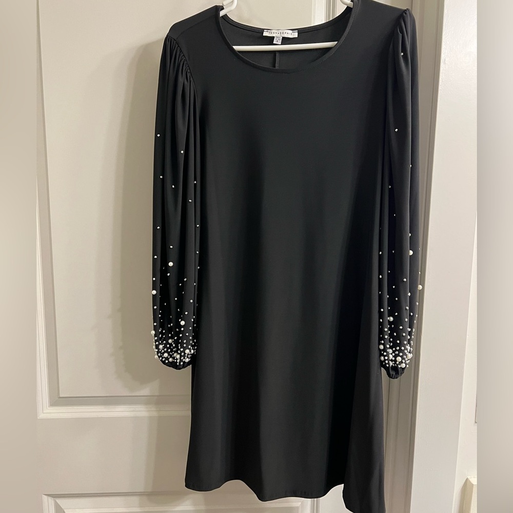 Tash & Sophie Faux Pearl Mini Dress
